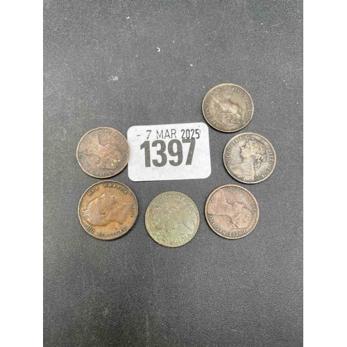 1397 - Farthings 1836 + 5 Victoria