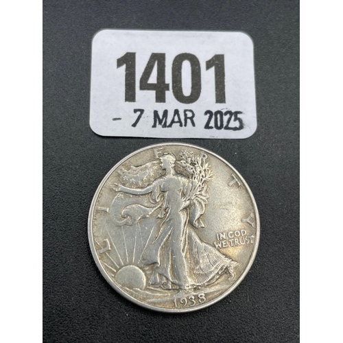 1401 - USA half dollar 1938