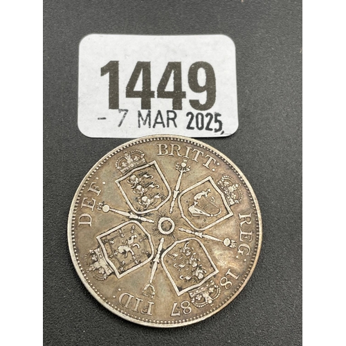 1449 - Double florin 1887