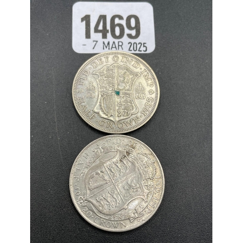 1469 - Half crown 1920 + 1935