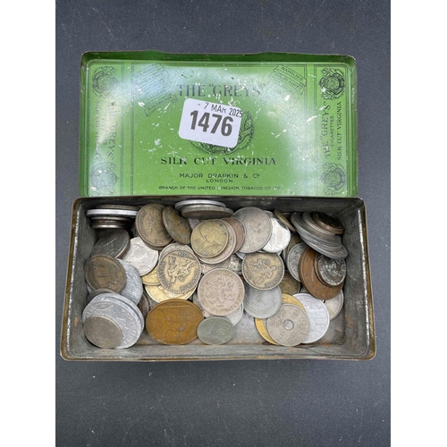 1476 - Old tin of coins