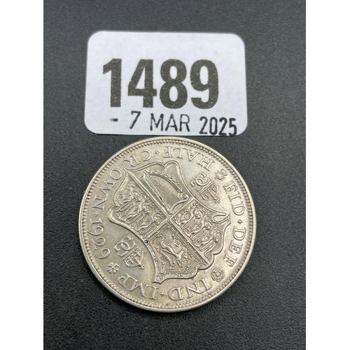 1489 - Half crown 1918, better grade