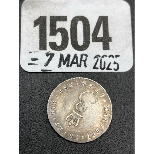 1504 - Silver 3 pence 1792