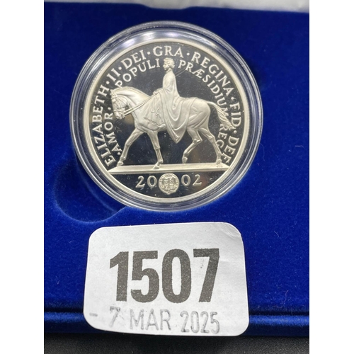 1507 - Proof silver �5 coin 2002