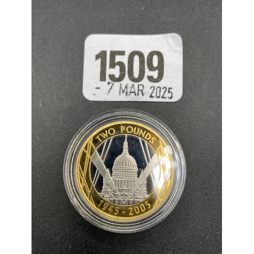 1509 - Proof silver �2 coin 2005