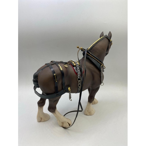 1573 - A Beswick Cart Horse with saddled up, 10