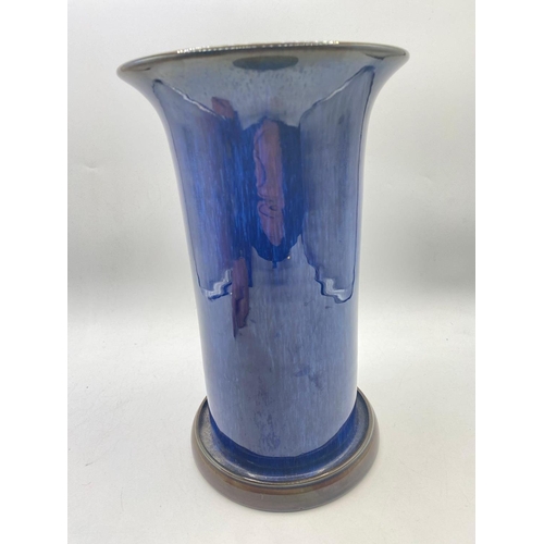 1629 - A Denby flambe vase signed 10.5 inches high