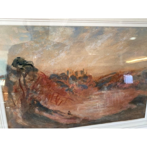 1659 - A PHILIP WILSON STEER Lud low castle from the river 9.5 X 14 inches signed inscribed on reverse