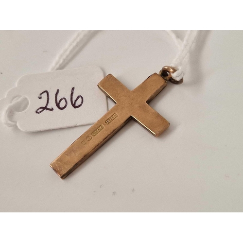 266 - A fancy cross 9ct 1.3 gms