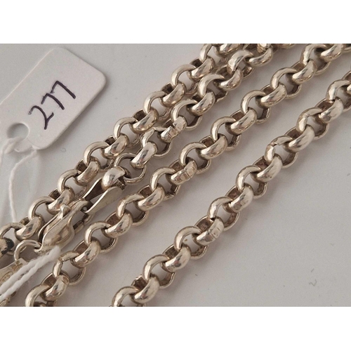 277 - A silver belcher link neck chain 17 inch 39 gms