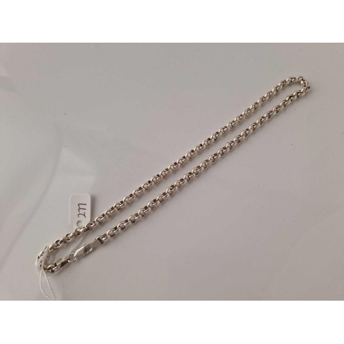 277 - A silver belcher link neck chain 17 inch 39 gms