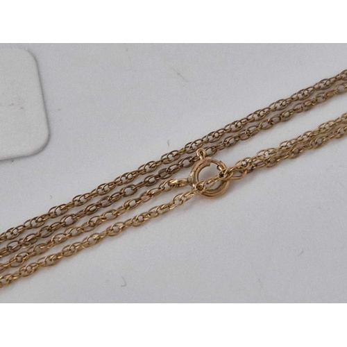 329 - A fine fancy link neck chain 9ct 15 inch