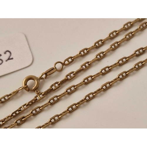 382 - A anchor link neck chain 9ct 21 inch 5.3 gms