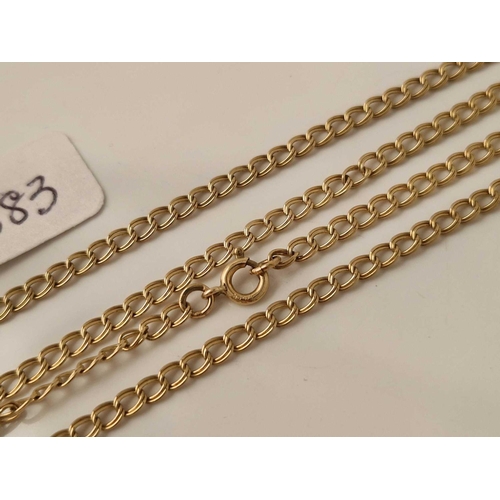 383 - A curb link neck chain 9ct 24 inch 5.5 gms