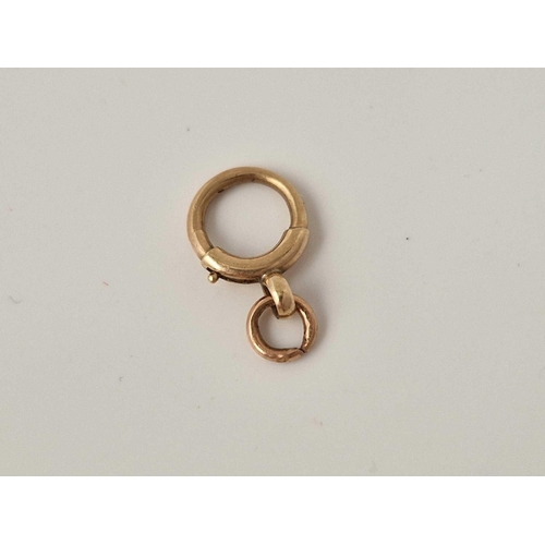 387 - A bolt ring clasp 9ct