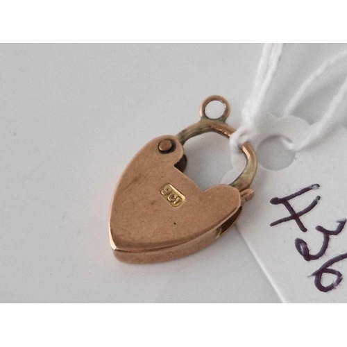 436 - A padlock clasp 9ct 1.7 gms