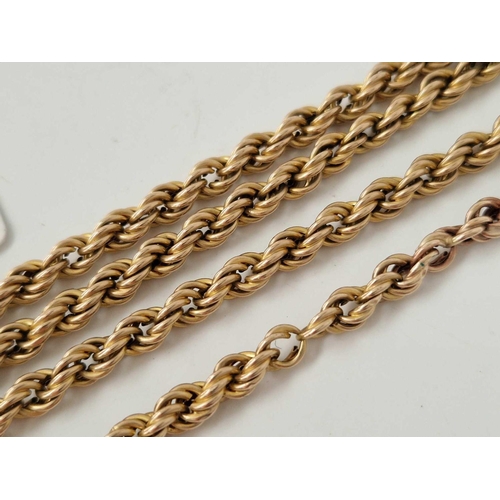 475 - A ROPE TWIST NECK CHAIN 9CT 20 INCH 12.1 GMS