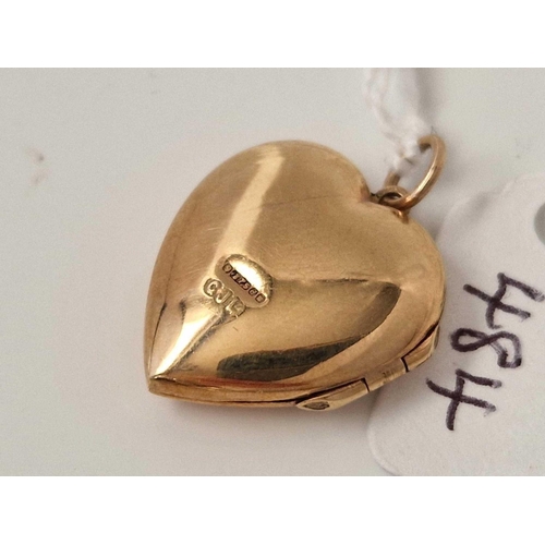 484 - A heart locket 9ct 3.5 gms