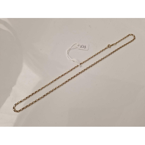 523 - A belcher link neck chain 9ct 19 inch 4.4 gms