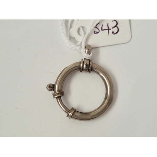 543 - A very large Victorian bolt ring 22mm diameter