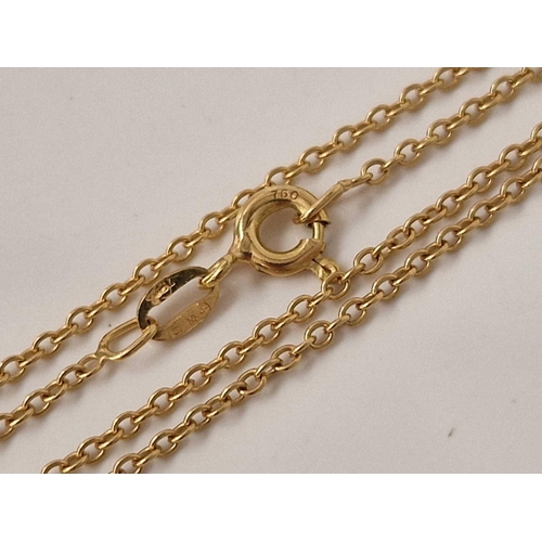 553 - A gold neck chain 18ct gold 15 inch 2.2 gms