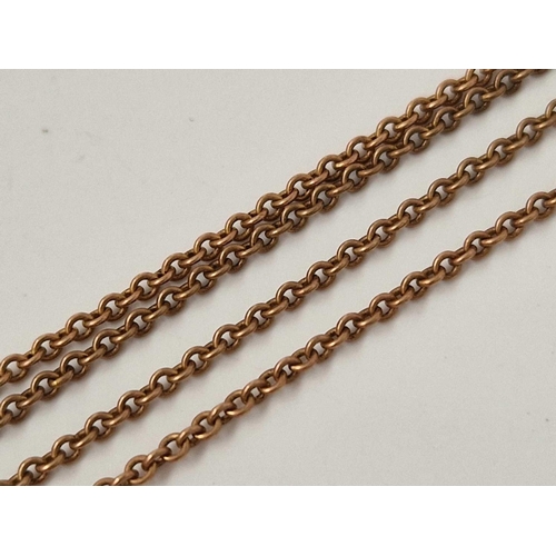 585 - A rose gold neck chain 9ct 18 inch 3.6 gms