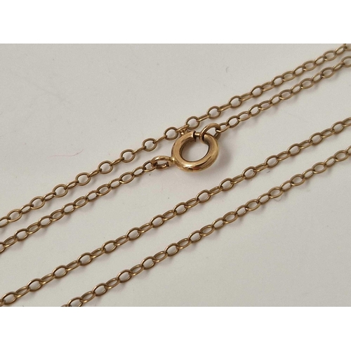 592 - A fine neck chain 9ct 20 inch 1.4 gms