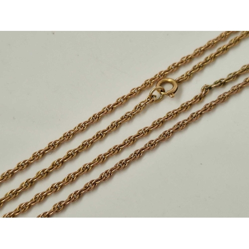 599 - A rope twist chain 9ct 24 inch 4.5 gms