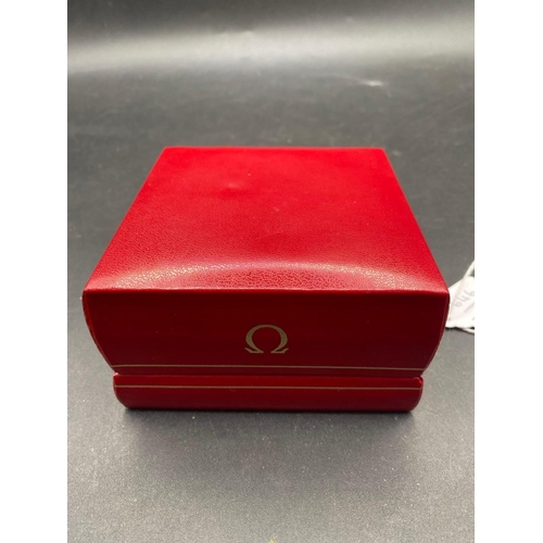 646 - A red OMEGA Gents wrist watch box