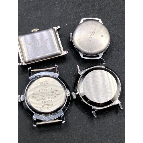 714 - Four wrist watch heads SEIKO BENTIMA and two PRESIDENT