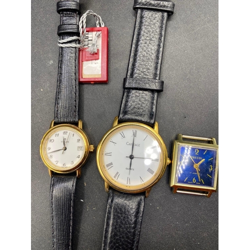 715 - Three wrist watches PRESTA TITAN carriage quartz