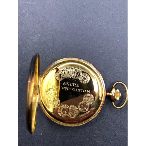 716 - A plated pocket watch by PRESIDENT and two old England wrist watch AF