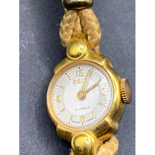 719 - Two ladies rolled gold wrist watches SEKONDA and ORIS