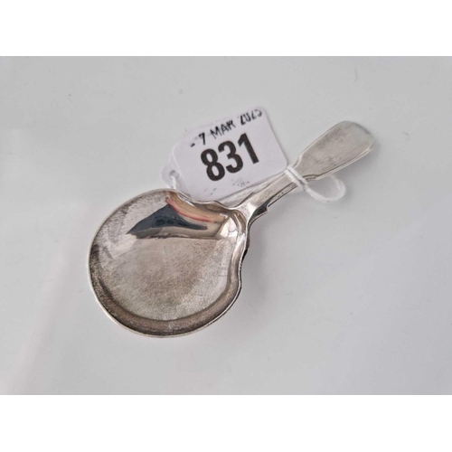 831 - A William IV caddy spoon fiddle pattern, London 1836 by JAS AS