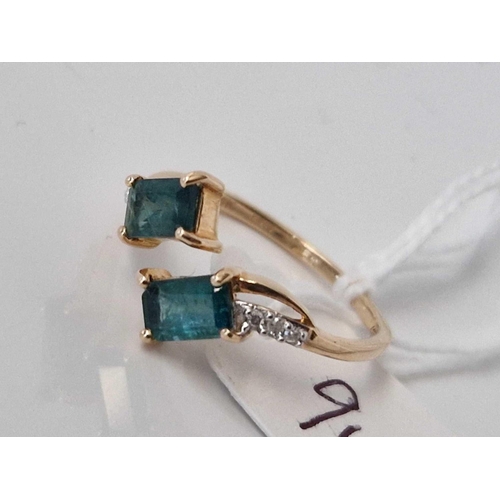 94 - A stone set dress ring 9ct size O 1.6 gms