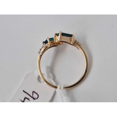 94 - A stone set dress ring 9ct size O 1.6 gms