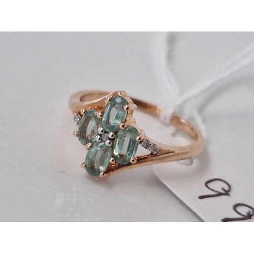 99 - A stone set dress ring 9ct size O 2.3 gms