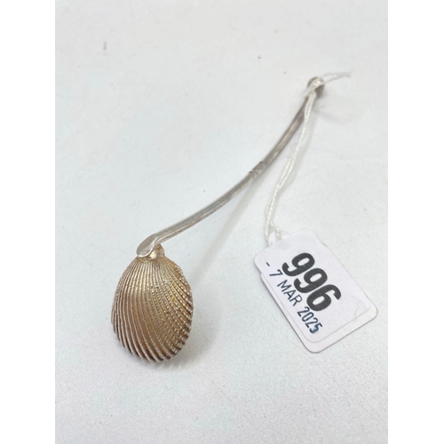 996 - An unusual ladle with shell bowl, London 1953