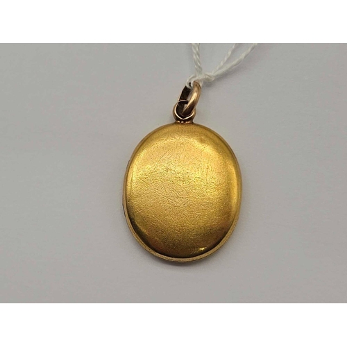 24 - A VICTORIAN FLORAL LOCKET PENDANT 18CT GOLD 10.2 GMS
