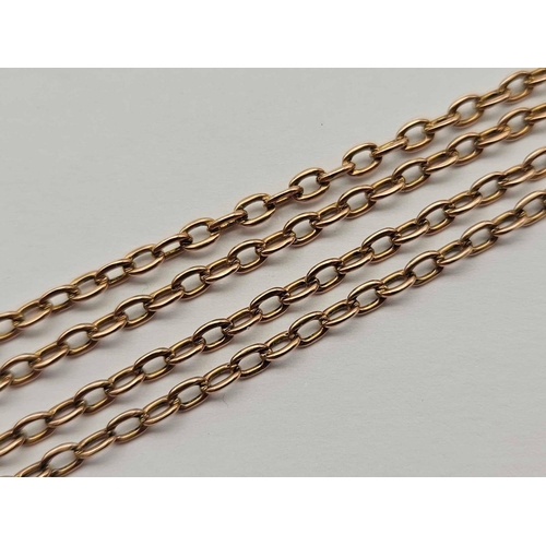 4 - A rose gold neck chain 9ct 22 inch 6.9 gms