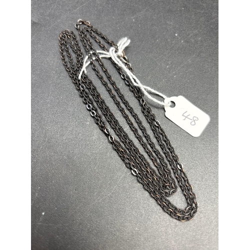 48 - Antique guard chain 37 inches in length