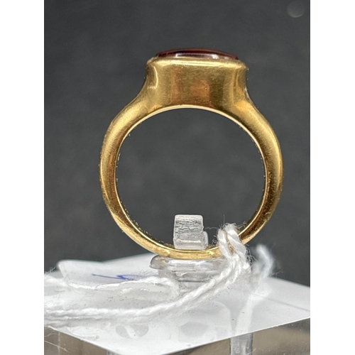 6 - A HEAVY GENTS ANTIQUE SIGNET RING 18CT GOLD SIZE L 10.6 GMS