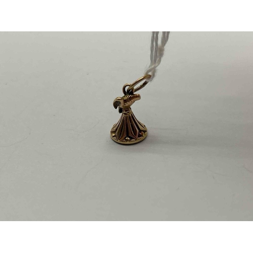 18 - A 19th century seal fob with bird top 18ct 2.1g