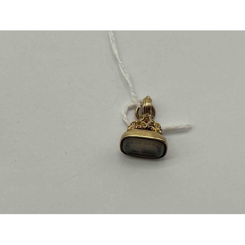 19 - A 19th century gold cased seal fob 5.0g