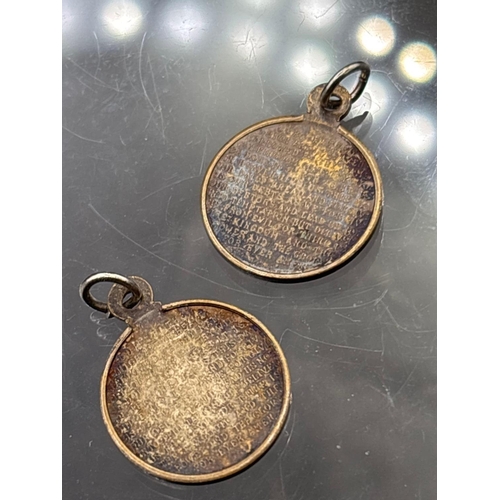 32 - A pair of Lords Prayer threepences