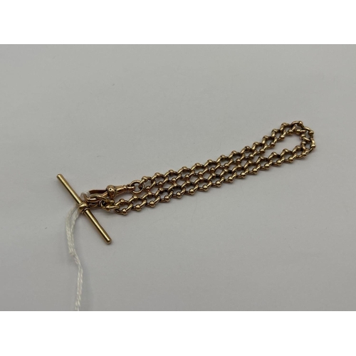 41 - A GOOD ALBERT CHAIN 9CT 9.5 INCH 24.7G