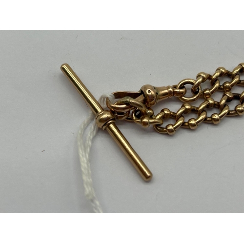 41 - A GOOD ALBERT CHAIN 9CT 9.5 INCH 24.7G