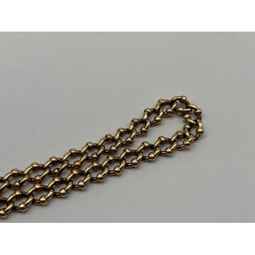 41 - A GOOD ALBERT CHAIN 9CT 9.5 INCH 24.7G