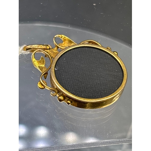 56 - A Edwardian pearl set double sided locker Birmingham 1905 9ct