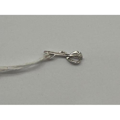 61 - A white gold and diamond pendant